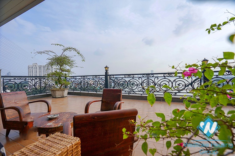 Modern duplex apartment with stunning lakeview for rent in Tay Ho, Hanoi